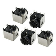 5 Pcs PCB Mount DC Female 4 Pin DIN Power Jacks for Gateway M350 M675