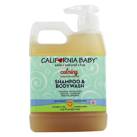 California Sensitive Skin Shampoo - California Baby - Aromatherapy Shampoo & Bodywash Calming - 17.5 oz.(pack of 1)