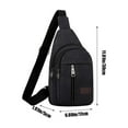 thumbnail image 3 of VWRXBZ Sling Bag, 11.81x6.69x1.97 Inch Thickened Zipper Outdoor Canvas Chest Bag Men's Chest Bag Hiking Backpack Multipurpose Crossbody Chest Bag Messenger Bag Men's and Women's Chest Bag, 3 of 6