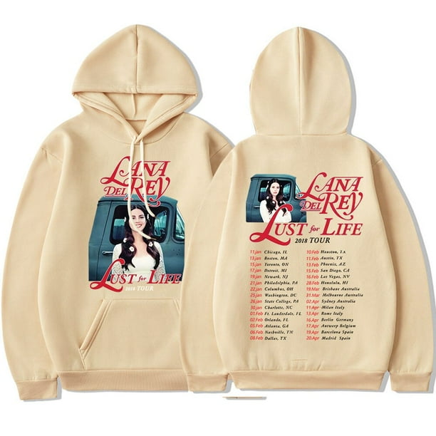 Sudadera con capucha para hombre y mujer ropa de calle Unisex con estampado de poster de la cantante Lana Del Rey Lust for Life Tour Album de Musica xuanjing unisex Walmart