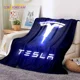 thumbnail image 3 of Manta de franela suave con el logotipo del coche Tesla impresa en 3D para camas, dormitorios, sofás, picnics, manta para cubrir la siesta al aire libre, regalo, 3 of 5