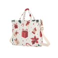 thumbnail image 7 of FORMRS Womens Corduroy Tote Bag Crossbody Shoulder Handbag with Pocket, Red Christmas Gift Pattern, 7 of 7