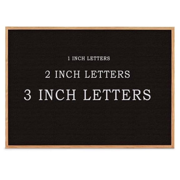 UVP UV1204UF-LTOAK-BLACK Black felt letterboard 48' x 36'  with Light Oak Wood frame