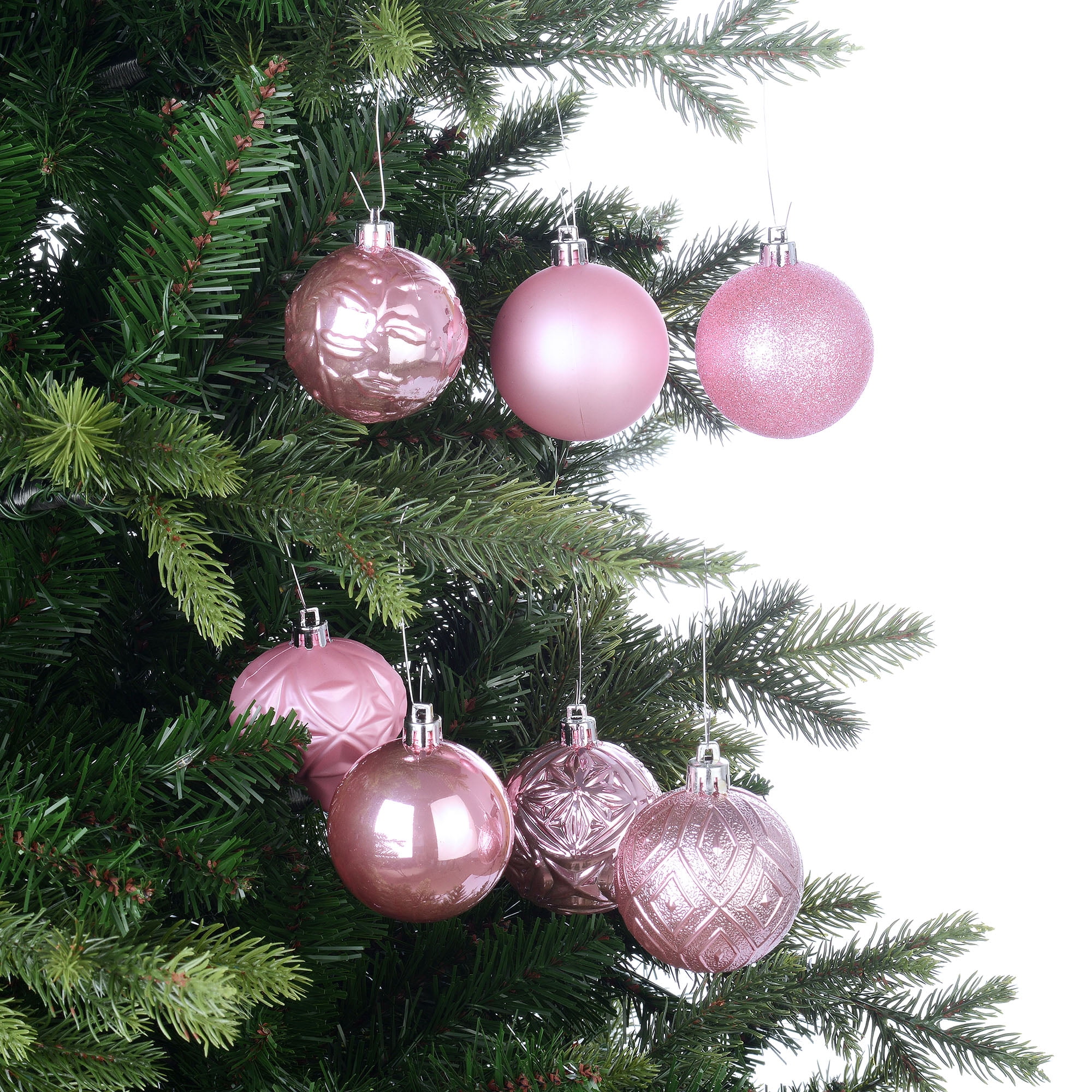 Holiday Time 26 Count Shatterproof Ornaments- Pink