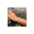 thumbnail image 2 of Gem & Harmony Polished Half Round Slip On Bangle in 14K White Gold (4.00 mm) for Women, 2 of 5