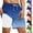 Style2-Blue mens shorts, variant on Mceream Mens Swim Trunks with Compression Liner 2 In 1 Quick Dry Swimming Shorts Elastic Waist Drawstring Lightweight Summer Swimwear Bathing Suits with Pockets Blue M