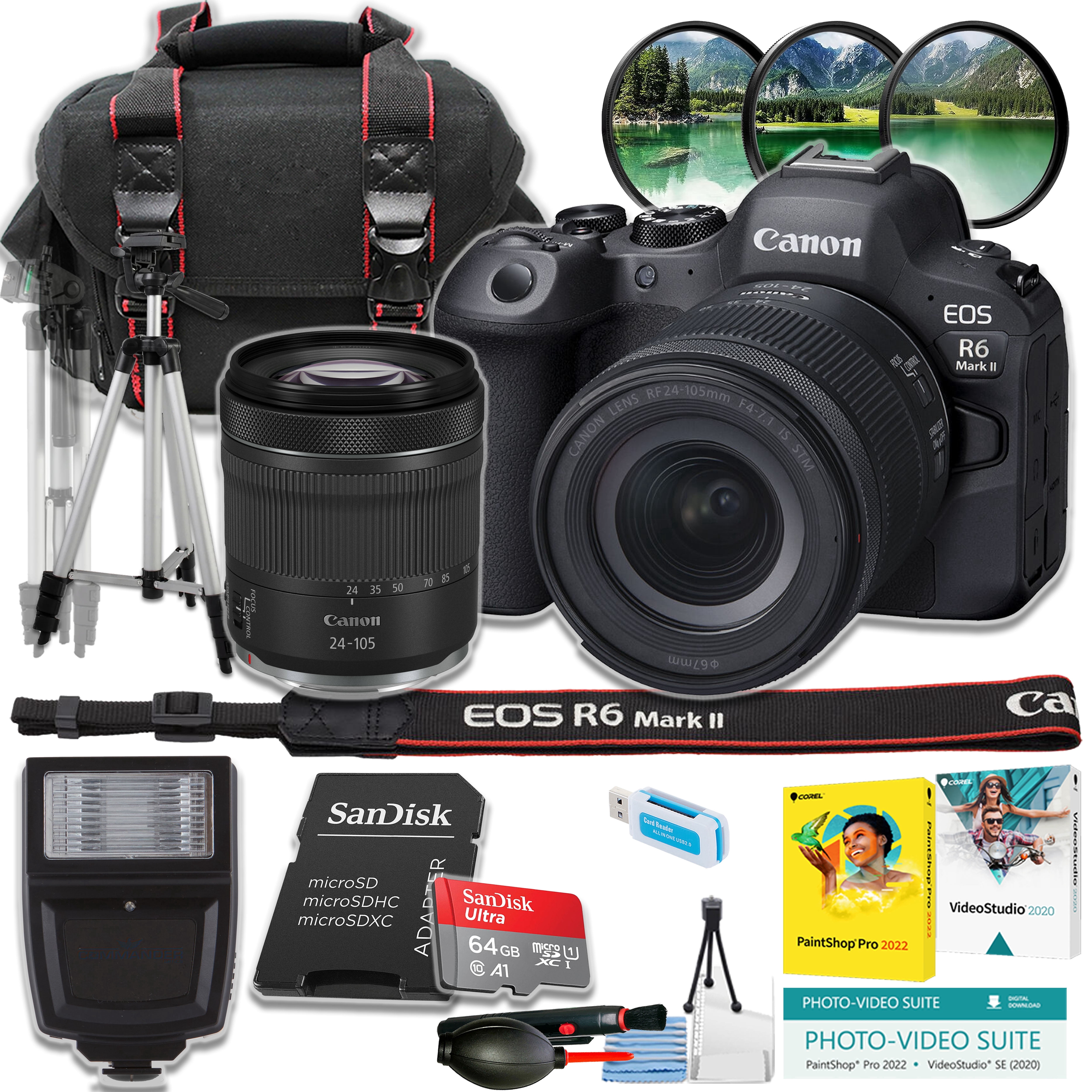 Canon EOS 5D Mark IV DSLR, 34pc Kit with EF 50mm, 75-300mm Lenses