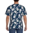 thumbnail image 3 of Bixox Men's Cute Rabbit Printed Short Sleeve Skinny Athletic T-Shirt, 3 of 6