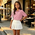 thumbnail image 6 of The Children's Place Girl's Short Sleeve Ruffle Pique Polo Shirt, 6 of 6