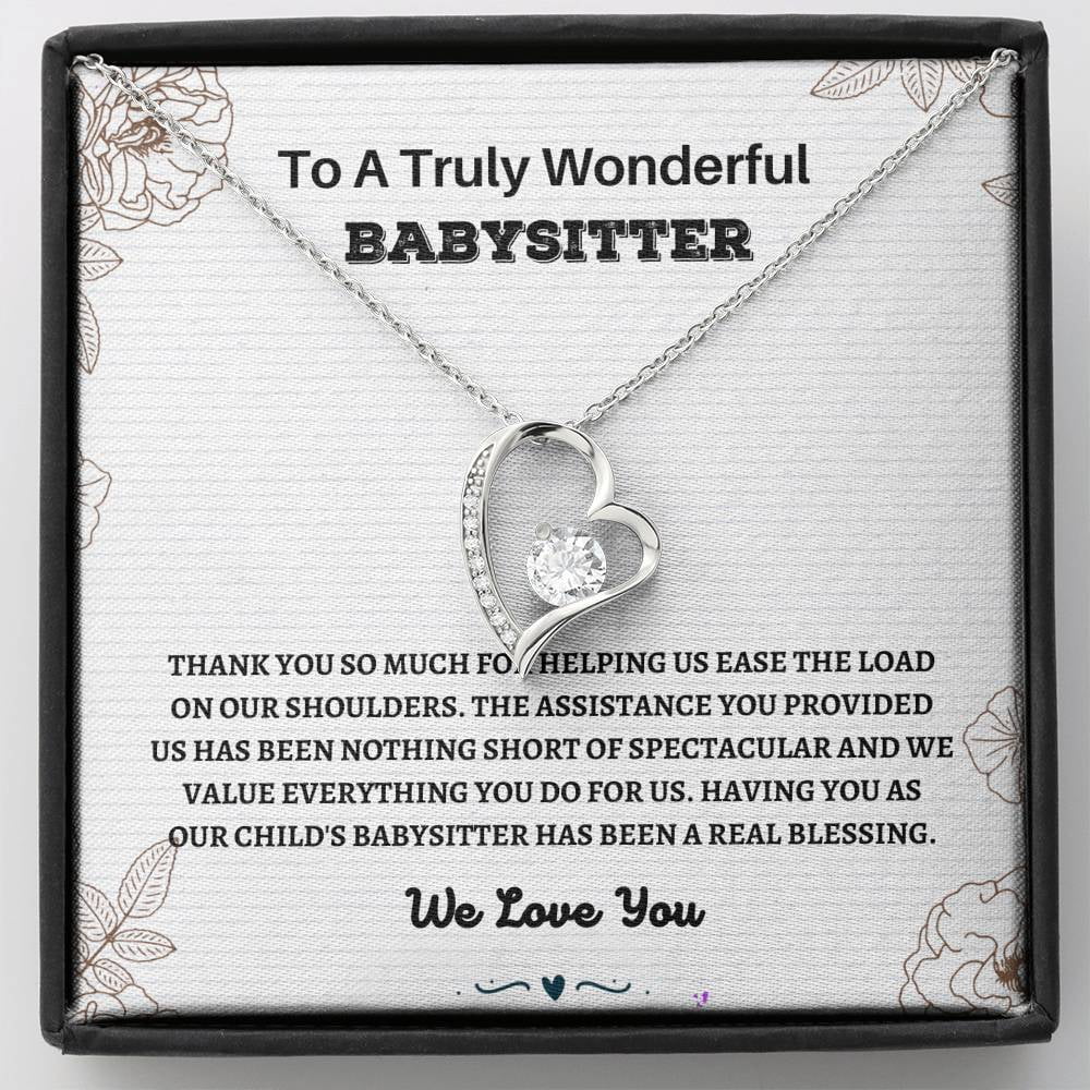 Gift For Babysitter - Forever Love Necklace, Nanny Gift, Thank You Gift, Grandmother Gift, Nanny Appreciation Gift, Nanny Gift Necklace, Goodbye Gift
