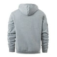 thumbnail image 3 of Caqnni Men's Casual Thermal Lined Long Sleeve Zip Up Hoodie Jacket Hooded Sweatshirt Jacket Coats (L,Light Gray), 3 of 7
