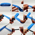 thumbnail image 3 of Tennis Racket Grip, Anti Slip Super Absorbent Tennis Overgrip With Perforated Design For Dry Feel And Absorbent Performance, Universal Compatibility Blue Grip Tape Set Of 3, 3 of 5