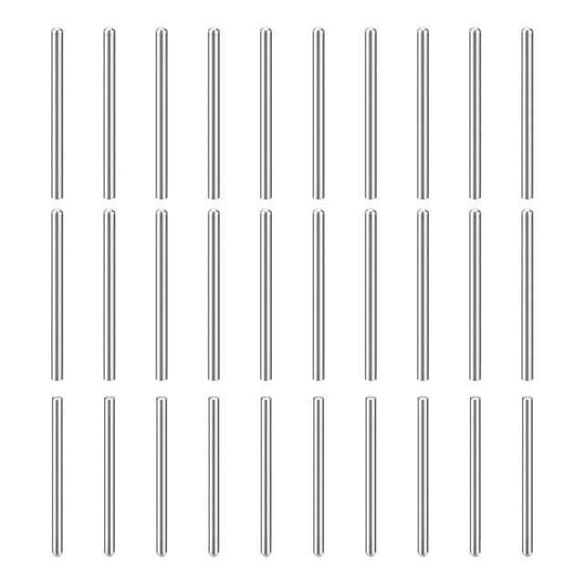 Lot de 30 Goupilles 3mm x 45mm, Tête Ronde en Acier Inoxydable 304, Argent