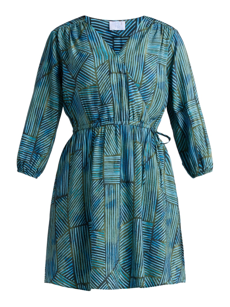 time and tru women's wrap mini dress reviews Time and Tru Women's and Women’s Plus Mini Wrap Dress, Sizes XS-4X