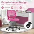 thumbnail image 6 of Ergonomic Kids Desk Chair, Height Adjustable Mesh Computer Chair for Teens, Pink, 6 of 8