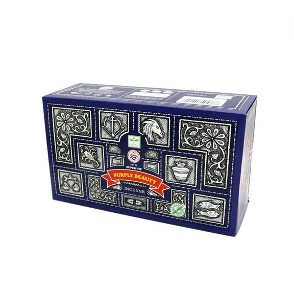 Satya Super Hit Purple Beauty Incense Sticks Case 12 Packs of 15gm