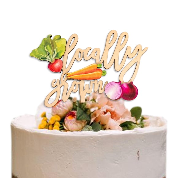 Cake Topper Upfirst de Vegetales de Cultivo Local con Estilo Rústico