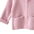 thumbnail image 5 of Agkizg Baby Girls Hooded Raglan Jacket Zip Up Cute Winter Coat with Pockets Solid Color Warm Casual Outerwear for Toddler, 5 of 5