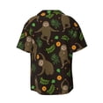 thumbnail image 2 of Disketp Men's Hawaiian Sloth Doing Yoga Print Shirts Button Down Holiday Beach Shirts-Small, 2 of 7
