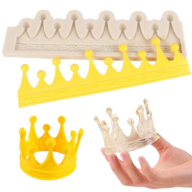 Molde De Silicona Para Fondant Con Forma De Corona Circular 3D, Moldes De Chocolate, Molde Para Dulces, Pasta De Goma, Herramienta De Decoración Para Pasteles Y Magdalenas