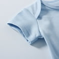 thumbnail image 6 of Sopiago Baby Boy Girl Short Sleeve Bodysuit Cotton One-Piece Summer Clothes Light Blue,9-12 Months, 6 of 7