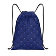 thumbnail image 1 of Gaeub Navy Blue Drawstring Backpack Bag Sport Gym Sackpack Heavy Duty String Backpack for Men Women-Medium, 1 of 6