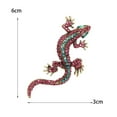 thumbnail image 6 of Hyasfey Exaggerated Gecko Shape Brooch Shining Rhinestones Inlaid Pin Faux Silk Shawl Buckle Dress Badge Outfit Accessories, 6 of 8