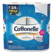 Cottonelle Ultra CleanCare Toilet Paper, 6 Mega Rolls, 340 Sheets per Roll (2,040 Total)