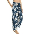 thumbnail image 2 of Uemuo Lilies Flowers Pattern Women's Wide Leg Palazzo Lounge Pants with Pockets Light Weight Loose Comfy Casual Pajama Pants-Medium, 2 of 9