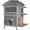 Cat House, variant on Aivituvin Outdoor Cat House Weatherproof, Feral Cat Shelter for Winter 2 Story Cat Condos Escape Doors with Balcony
