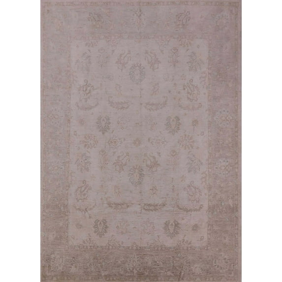 Ahgly Company Indoor Rectangle Mid-Century Modern Rosy Brown Pink Oriental Area Rugs, 7' x 10'