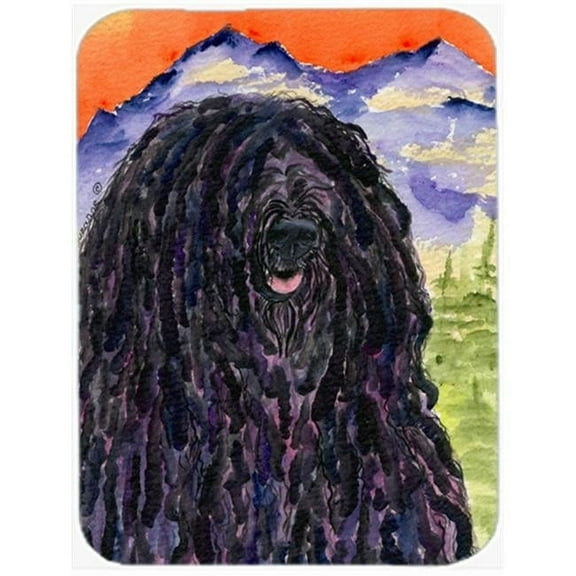 Caroline's Treasures Puli Glass Cutting Board Large