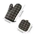 thumbnail image 2 of Anckoeil Winter Savins!Kitchen Microwave Thermal Insulation Gloves Thickened Plaid And Heat Protective Gloves Baking Cotton And Linen Oven Gloves, 2 of 6