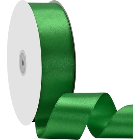 Double Face 1-1/2 inch Wide 100 Yards Green Satin Ribbon Green Fabric Ribbon for Gift Wrapping Very Suitable for Weddings Decoration Bouquet Balloons Arts Craft Sewing Hair Bow Invitation Double Face 1-1/2 inch Wide 100 Yards Green Satin Ribbon Green Fabric Ribbon for Gift Wrapping Very Suitable for Weddings Decoration Bouquet Balloons Arts Craft Sewing Hair Bow Invitation