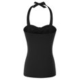 thumbnail image 3 of BP Womens Vintage Retro Slim Camisole Strappy Tank Ruched Cami Sexy Tops S-2XL, 3 of 7