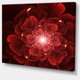 thumbnail image 2 of Art Numérique Fractal Fleur Rouge Claire - Impression sur Toile Florale, 2 of 3