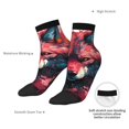 thumbnail image 6 of Fuzoiu Red Flame Wolf Head Print Adult Socks, Crew Moisture-wicking Socks, Unisex Cushion Crew Socks,Casual Sports Ankle Socks, 6 of 7
