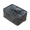 thumbnail image 1 of Cesta de almacenamiento tejida duradera, decorativa y multiusos con asas para revistas. Gris, 1 of 9