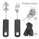 thumbnail image 5 of 1 Juego de utensilios adaptables, juego de cubiertos a prueba de temblores, Kit de tenedor cuchara para personas mayores discapacitadas, 5 of 5