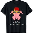 thumbnail image 1 of Thanksgiving for Friends Funny Turkey Head T-Shirt - White - M, 1 of 4