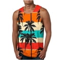 thumbnail image 2 of Loose Fit Vest for Mens Summer Fall Sleeveless Crewneck Workout Athletic Beach Casual Running Hawaiian Camisole Tank Tropical Tops Vests Mens 2025 Clothing, 2 of 4