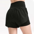 thumbnail image 2 of Bixock Yoga Shorts for Women Workout Shorts Solid Color High Waist Silk Fabric Dry Sports Fitness Casual Bottoms Vacation Clothes, 2 of 4