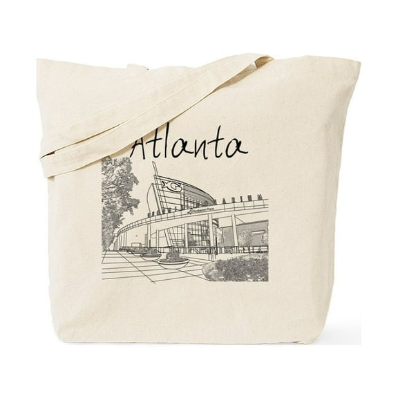 CafePress - Atlanta_10X10_Georgiaaqarium_Black Tote Bag - Unisex Canvas Tote Bag, Beige, 1-Piece