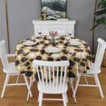 thumbnail image 2 of Leopard Print Round Tablecloth 60x60in(153x153cm) – Waterproof Polyester Table Cover with Full Print Design, Wrinkle Resistant & Washable for Kitchen Dining Party Decor, 2 of 6