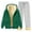 Dark Green, variant on Fleece Lined Hooded Jacket and Drawstring Waist Sweatpants Set with Sherpa Interior for Men and Women Casual Two Piece Outfit