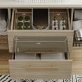 thumbnail image 6 of 40" Modern Bathroom Vanities with Ceramic Sink,Floating Bathroom Vanity,Wall Mounted Storage Cabinet with 2 Drawers and 2 Storage Spaces,Bathroom Sink Cabinet with Metal Handles (Oak), 6 of 10