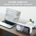 thumbnail image 5 of LACKUST Bluetooth Sound System, Bluetooth Alarm Clock Speaker, Clock Subwoofer, Portable Mini Desktop, Home, Outdoor Sound System,White, 5 of 8