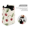 thumbnail image 3 of Yayeee Freestanding Laundry Hamper with Handle Collapsible Large Storage Basket for Clothes, Beige Cherry, 3 of 7