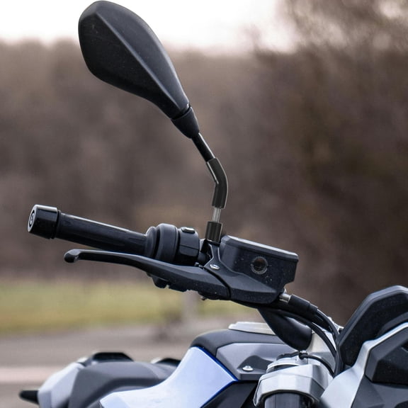 LOLIPPYY 1Pair Black Motorcycle Rearview Mirror Holder Extension Bracket Universal Fit Metal