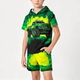 thumbnail image 2 of AINIYS Boys' Outfit Set Big Kid Printed Pattern Crew Neck Athletic Wear For Various Types Mint Green 11-12 Years, 2 of 7